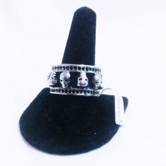 Skull Head Stainless Steel Ring Size 12 - Picture 4 of 6